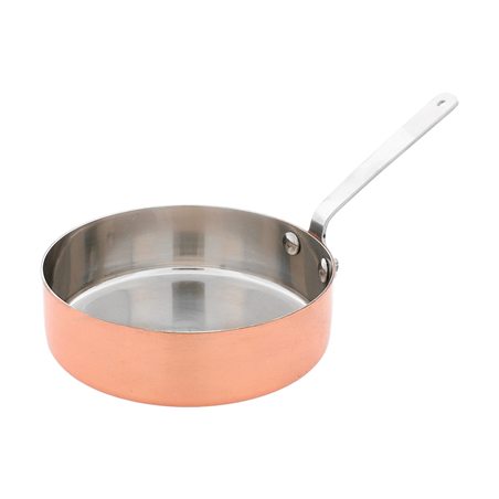 Image MINI POÊLE 'ARTINOX'  Ø 12x3,5 CM CUIVRE INOX (6 UNITÉ) #1