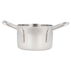 MINI SAUTOIRS 'ARTINOX'  Ø 8x4,5 CM ARGENTE INOX (6 UNITÉ)