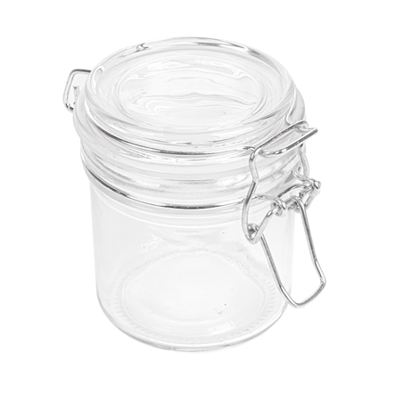 Image RÉCIPIENT STOCKAGE + FERMETURE CLIP 'WAKI GLASS' 250 ML Ø 8,5x10 CM TRANSPARENT VERRE (24 UNITÉ) #1