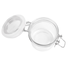 Image RÉCIPIENT STOCKAGE + FERMETURE CLIP 'WAKI GLASS' 250 ML Ø 8,5x10 CM TRANSPARENT VERRE (24 UNITÉ) #3