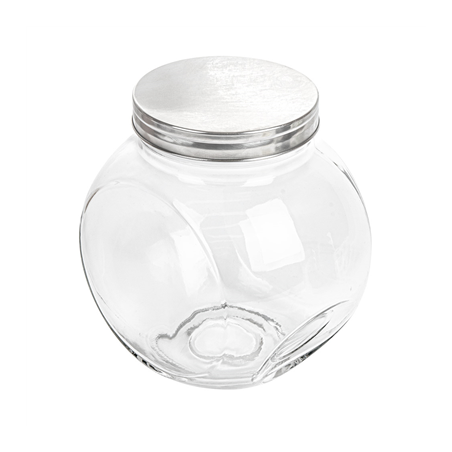 Image POT POUR STOCKER SPHÉRIQUE 'WAKI GLASS' 3 L 19,5x13,5x19,5 CM TRANSPARENT VERRE (6 UNITÉ) #1