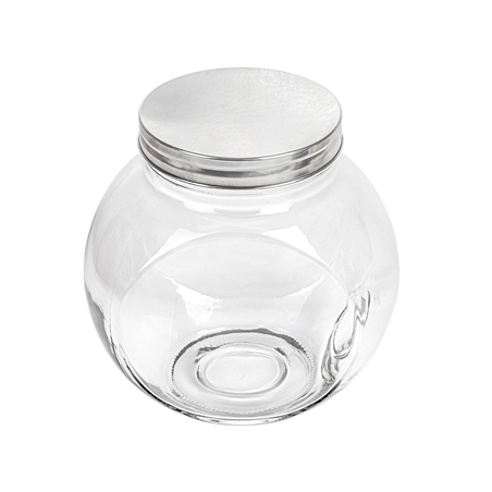 POT POUR STOCKER SPHÉRIQUE 'WAKI GLASS' 3 L 19,5x13,5x19,5 CM TRANSPARENT VERRE (6 UNITÉ)