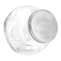 Image POT POUR STOCKER SPHÉRIQUE 'WAKI GLASS' 3 L 19,5x13,5x19,5 CM TRANSPARENT VERRE (6 UNITÉ) #4