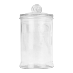 Image POT POUR STOCKER CYLINDRIQUE 'WAKI GLASS' 650 ML Ø 10x18,3 CM TRANSPARENT VERRE (24 UNITÉ) #1
