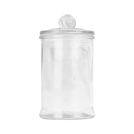 Image POT POUR STOCKER CYLINDRIQUE 'WAKI GLASS' 650 ML Ø 10x18,3 CM TRANSPARENT VERRE (24 UNITÉ) #1