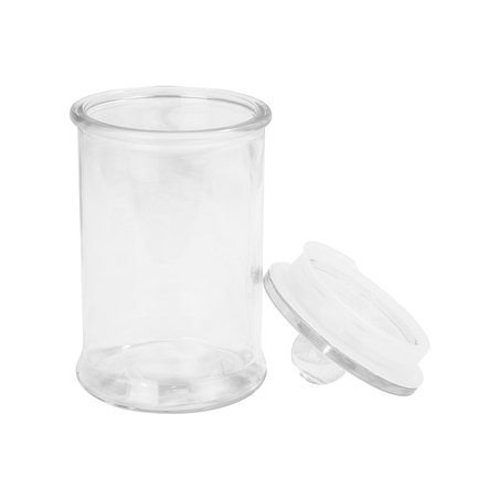 POT POUR STOCKER CYLINDRIQUE 'WAKI GLASS' 650 ML Ø 10x18,3 CM TRANSPARENT VERRE (24 UNITÉ)