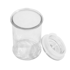 Image POT POUR STOCKER CYLINDRIQUE 'WAKI GLASS' 650 ML Ø 10x18,3 CM TRANSPARENT VERRE (24 UNITÉ) #3