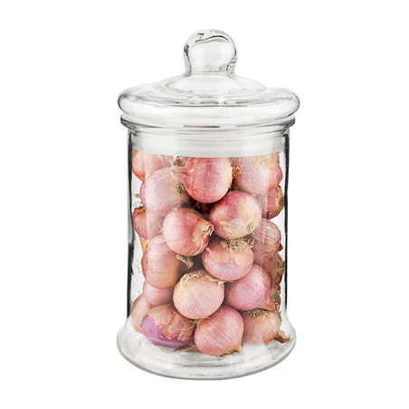 Image POT POUR STOCKER CYLINDRIQUE 'WAKI GLASS' 4350 Ø 19x34 CM TRANSPARENT VERRE (4 UNITÉ) #1