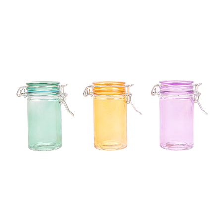 CANISTER POUR MISE EN BOUCHE 'WAKI GLASS' 70 ML Ø 4,5x8,6 CM ASSORTI VERRE (96 UNITÉ)