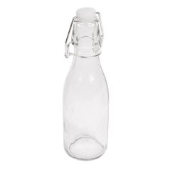 Image BOUTEILLE + FERMETURE CLIP 'WAKI GLASS' 250 ML Ø 5,5x19,5 CM TRANSPARENT VERRE (48 UNITÉ) #1