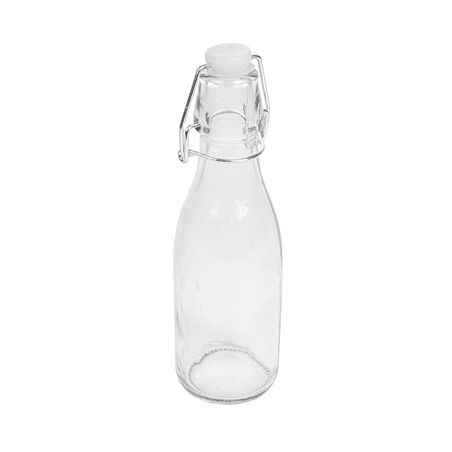 Image BOUTEILLE + FERMETURE CLIP 'WAKI GLASS' 250 ML Ø 5,5x19,5 CM TRANSPARENT VERRE (48 UNITÉ) #1