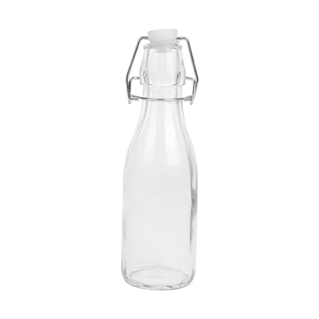 BOUTEILLE + FERMETURE CLIP 'WAKI GLASS' 250 ML Ø 5,5x19,5 CM TRANSPARENT VERRE (48 UNITÉ)