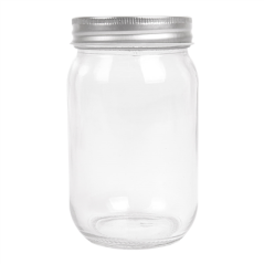 FLACON AVEC COUVERCLE 'WAKI GLASS' 450 ML Ø 8x13 CM TRANSPARENT VERRE (24 UNITÉ)