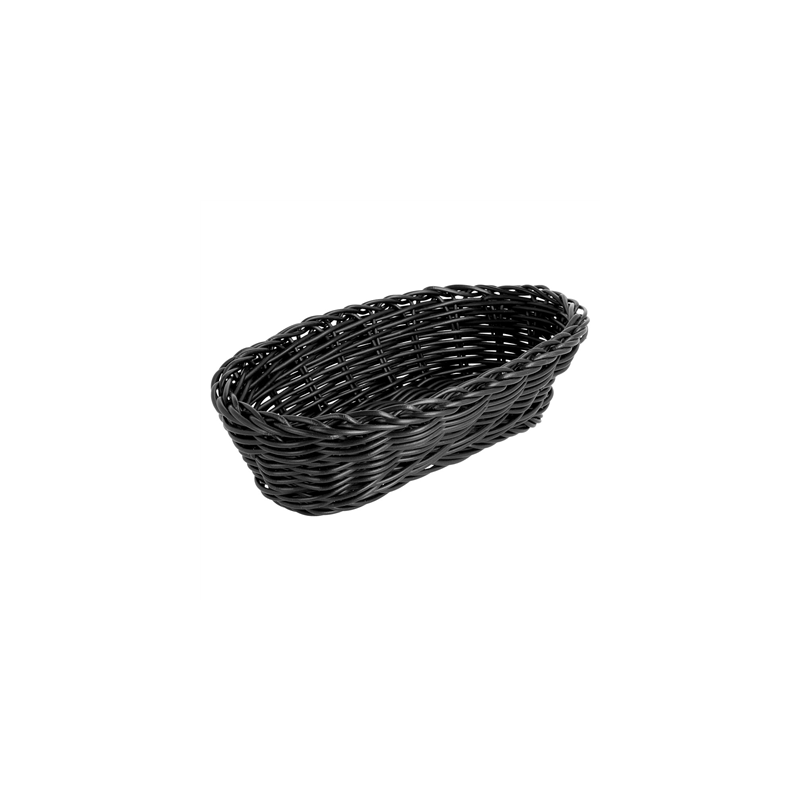 CORBEILLES SIMILAIRE OSIER ALLONGÉES  23x9x8 CM NOIR PP (12 UNITÉ)