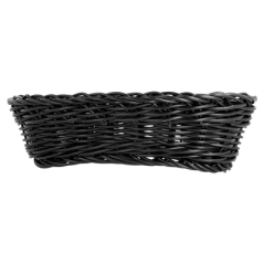 CORBEILLES SIMILAIRE OSIER ALLONGÉES  23x9x8 CM NOIR PP (12 UNITÉ)
