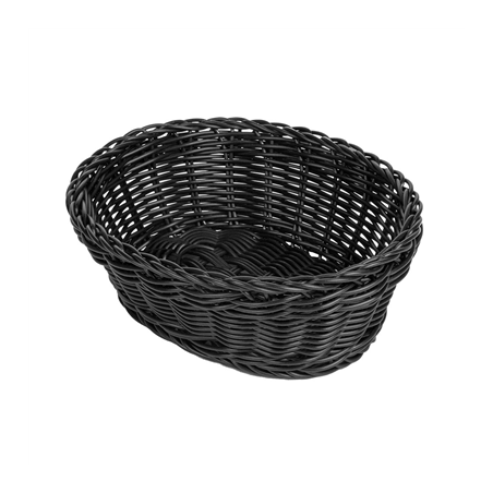 Image CORBEILLES SIMILAIRE OSIER OVALES  23x17x8 CM NOIR PP (12 UNITÉ) #1