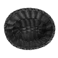 Image CORBEILLES SIMILAIRE OSIER OVALES  23x17x8 CM NOIR PP (12 UNITÉ) #3