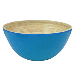 Image BOLS  Ø 25,5x12 CM TURQUOISE BAMBOU (1 UNITÉ) #1