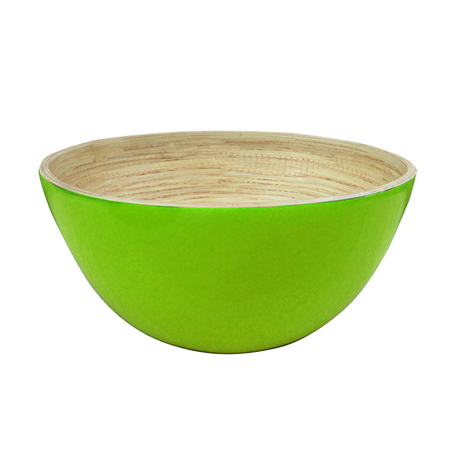 Image BOLS  Ø 25,5x12 CM VERT ANIS BAMBOU (1 UNITÉ) #1