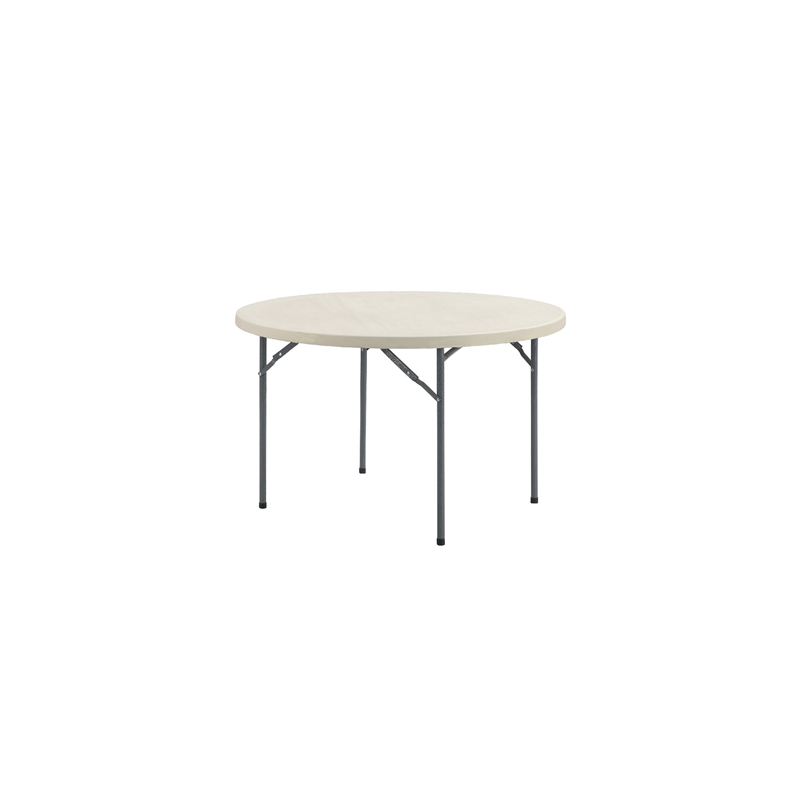 TABLE RONDE PLIABLE Ø 120x74 CM BLANC PE (1 UNITÉ) TABLE RONDE PLIABLE Ø 120x74 CM BLANC PE (1 UNITÉ)