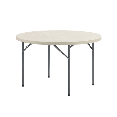 Image TABLE RONDE PLIABLE  Ø 120x74 CM BLANC PE (1 UNITÉ) #1