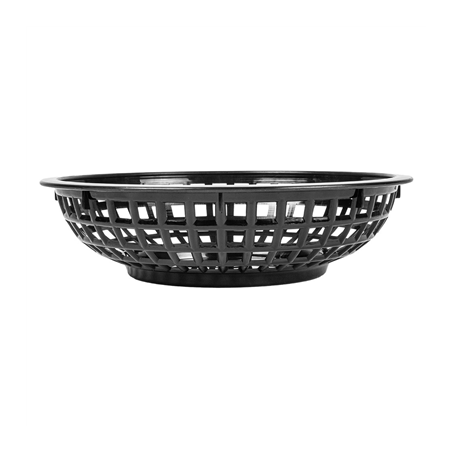 CORBEILLES RONDES  Ø 20x5 CM NOIR PP (12 UNITÉ)