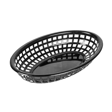 Image CORBEILLES OVALES  24x15x4,5 CM NOIR PP (12 UNITÉ) #1