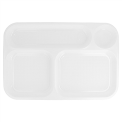 Image PLATEAUX À EMPORTER - 4 COMP.  36x24 CM BLANC PS (300 UNITÉ) #3