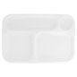 Image PLATEAUX À EMPORTER - 4 COMP.  36x24 CM BLANC PS (300 UNITÉ) #3