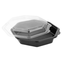 RÉCIPIENTS 680 ML 19x19x5 CM NOIR PS (300 UNITÉ)