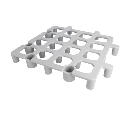 Image PLATEFORME DE SOL PROTECTION MARCHANDISES  33x33x4 CM GRIS PP (1 UNITÉ) #1