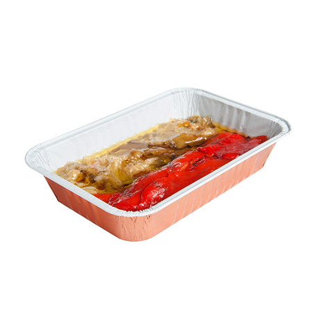 Image RÉCIPIENTS LAQUÉS 800 ML 21x14x3,8 CM CUIVRE ALUMINIUM (100 UNITÉ) #1