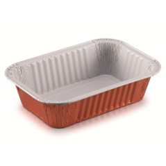 Image RÉCIPIENTS LAQUÉS 910 ML 20,4x13,8x4,9 CM CUIVRE ALUMINIUM (100 UNITÉ) #1