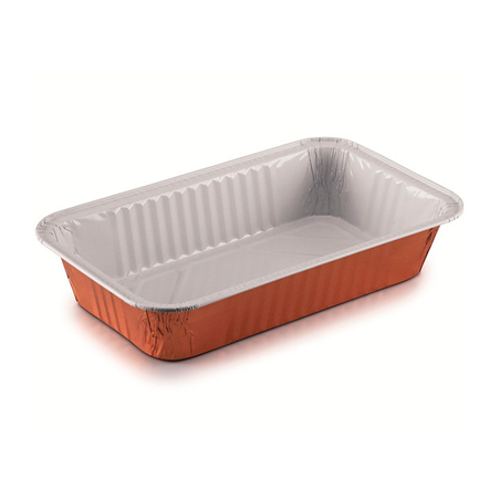 Image RÉCIPIENTS LAQUÉS 1130 ML 24,8x14,7x4,6 CM CUIVRE ALUMINIUM (100 UNITÉ) #1