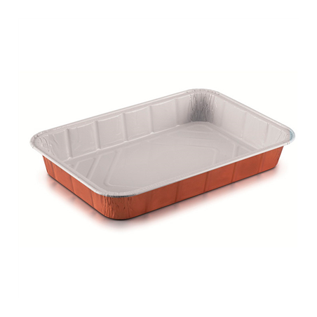 RÉCIPIENTS LAQUÉS 2450 ML 31,4x21,3x4,7 CM CUIVRE ALUMINIUM (50 UNITÉ)