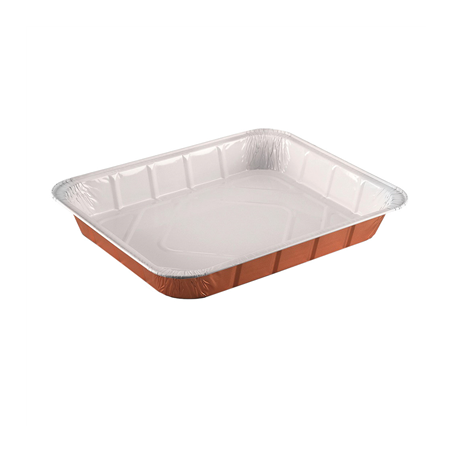 Image RÉCIPIENTS LAQUÉS 2625 ML 32,2x26,2x4 CM CUIVRE ALUMINIUM (50 UNITÉ) #1