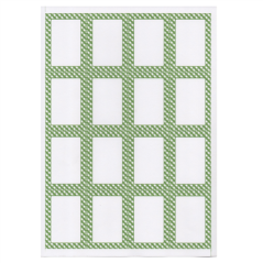 Image 100 FEUILLES DIN A4 16 ÉTIQUETTES RECTANGULAIRES 4,5x6,5 CM BLANC PAPIER (1 UNITÉ) #1