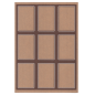 Image 100 FEUILLES DIN A4 9 ÉTIQUETTES RECTANGULAIRES  6,3x9 CM KRAFT (1 UNITÉ) #1