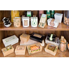 Image 100 FEUILLES DIN A4 9 ÉTIQUETTES RECTANGULAIRES  6,3x9 CM KRAFT (1 UNITÉ) #3