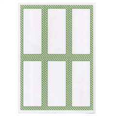 Image 100 U. FEUILLES DIN A4 6 ÉTIQUETTES RECTANGULAIRES 6,2x13,5 CM BLANC PAPIER (1 UNITÉ) #1