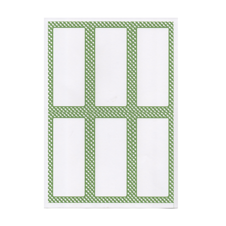 Image 100 U. FEUILLES DIN A4 6 ÉTIQUETTES RECTANGULAIRES  6,2x13,5 CM BLANC PAPIER (1 UNITÉ) #1