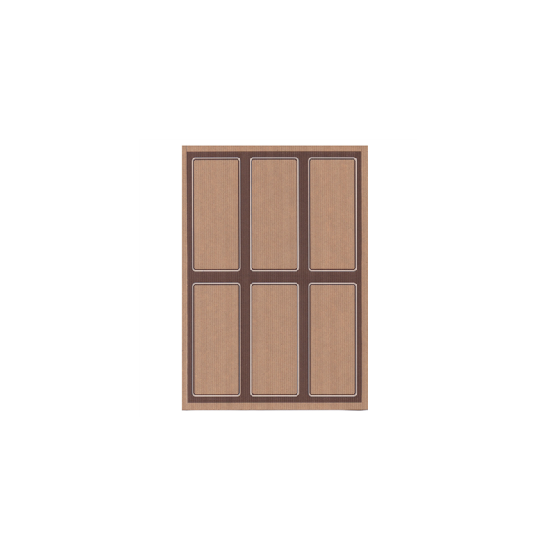 100 FEUILLES DIN A4 6 ÉTIQUETTES RECTANGULAIRES 6,2x13,5 CM KRAFT (1 UNITÉ) 100 FEUILLES DIN A4 6 ÉTIQUETTES RECTANGULAIRES 6,2x13,5 CM KRAFT (1 UNITÉ)