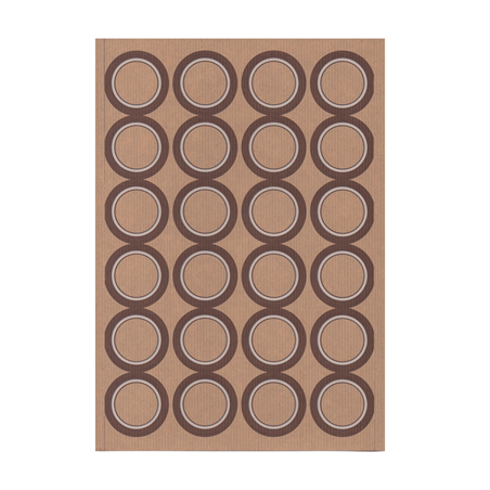 Image 100 FEUILLES DIN A4 24 ÉTIQUETTES RONDES  Ø 4,2 CM KRAFT (1 UNITÉ) #1