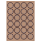 100 FEUILLES DIN A4 24 ÉTIQUETTES RONDES Ø 4,2 CM KRAFT (1 UNITÉ) Image 100 FEUILLES DIN A4 24 ÉTIQUETTES RONDES Ø 4,2 CM KRAFT (1 UNITÉ) #1
