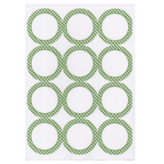 Image 100 FEUILLES DIN A4 12 ÉTIQUETTES RONDES Ø 6,4 CM BLANC PAPIER (1 UNITÉ) #1