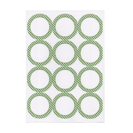 Image 100 FEUILLES DIN A4 12 ÉTIQUETTES RONDES  Ø 6,4 CM BLANC PAPIER (1 UNITÉ) #1