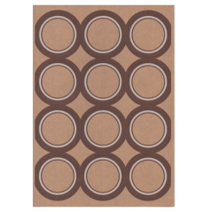 Image 100 FEUILLES DIN A4 12 ÉTIQUETTES RONDES Ø 6,4 CM KRAFT (1 UNITÉ) #1