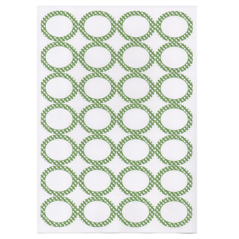 Image 100 FEUILLES DIN A4 28 ÉTIQUETTES OVALES 4,5x3,6 CM BLANC PAPIER (1 UNITÉ) #1