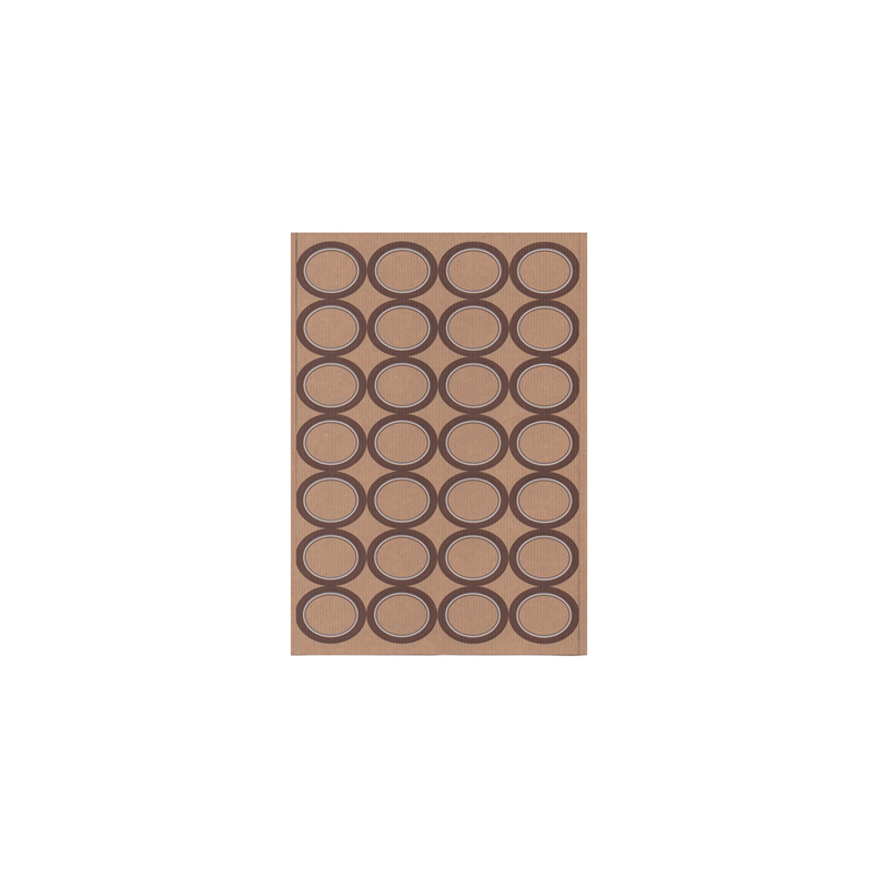 100 FEUILLES DIN A4 28 ÉTIQUETTES OVALES 4,5x3,6 CM KRAFT (1 UNITÉ) 100 FEUILLES DIN A4 28 ÉTIQUETTES OVALES 4,5x3,6 CM KRAFT (1 UNITÉ)
