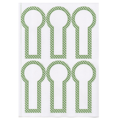 Image 100 U. FEUILLES DIN A4 6 ÉTIQUETTES ALLONGÉES Ø 6x12,5 CM BLANC PAPIER (1 UNITÉ) #1